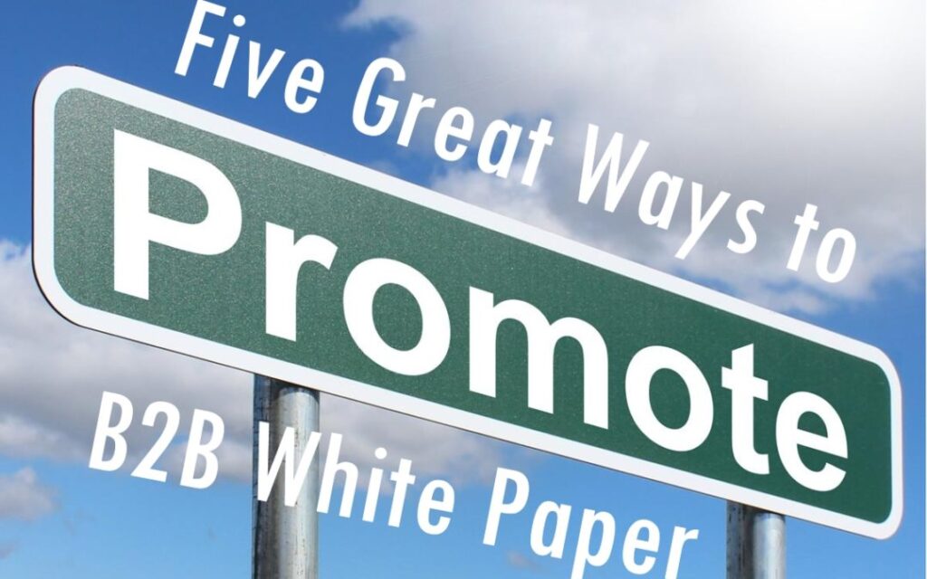 Five Great Ways to Promote Your B2B White Paper