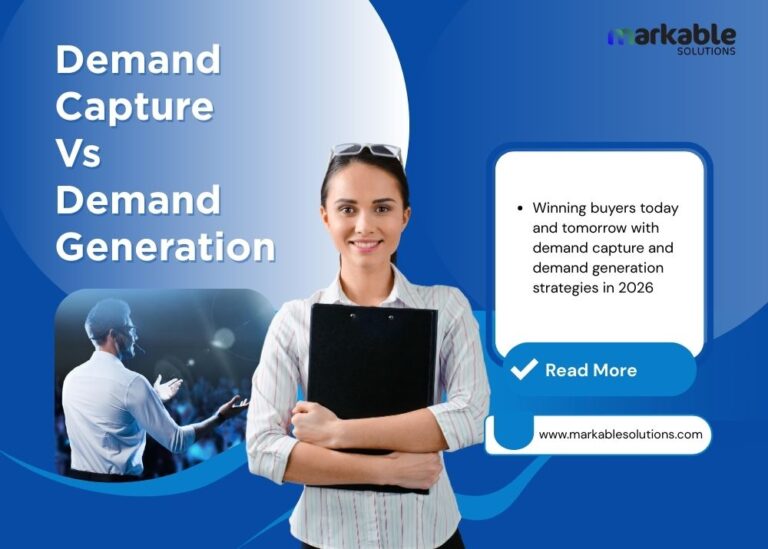 Infographics that shows Demand Capture Vs Demand Generation