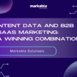 Illustration of B2B SaaS marketing strategy using intent data, showing buyer behavior insights, lead scoring, audience targeting, analytics dashboards, and data-driven marketing campaigns to improve lead generation and conversions